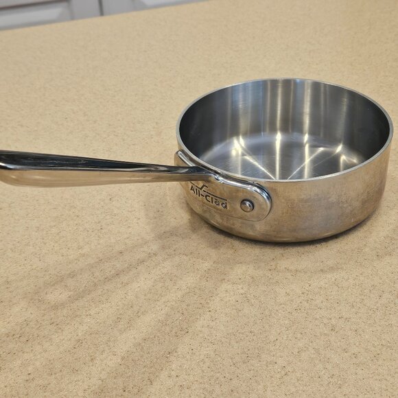RARE ALL CLAD 1 QUART STAINLESS STEEL SAUCE POT PAN SAUCEPAN SAUCEPOT - Picture 1 of 10